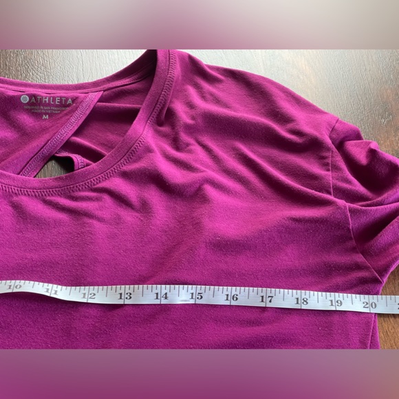 Athleta Essence Twist Top Women’s M Open Back Long Sleeve Constellation Purple - Picture 7 of 9